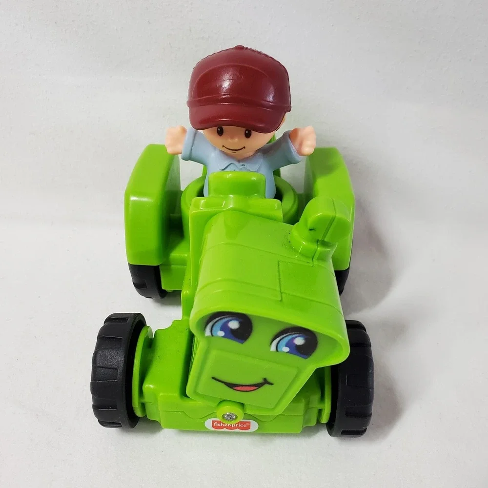 Fisher Price Little People Green Tractor and Farmer Figure Set 2016 Toy